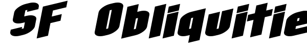 SF Obliquities font preview
